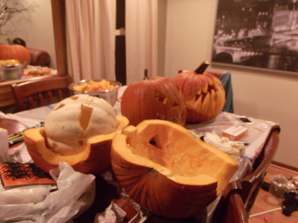 More carved pumpkins