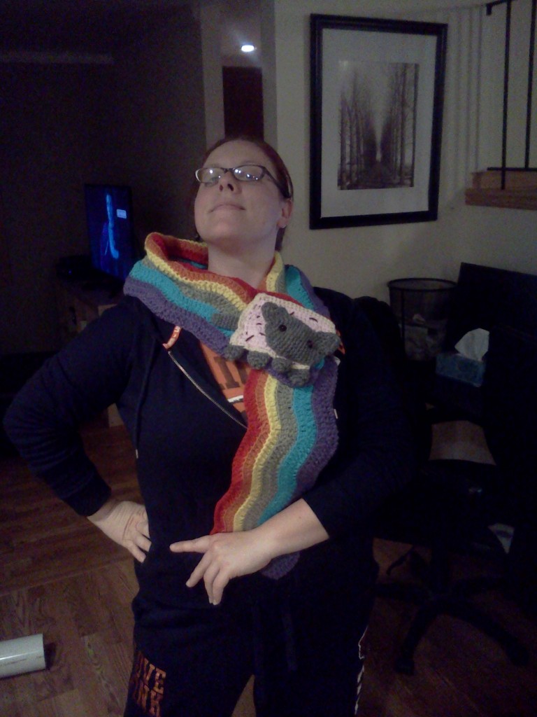 Modeling my new scarf Modeling my new scarf