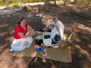 picnic on the beach