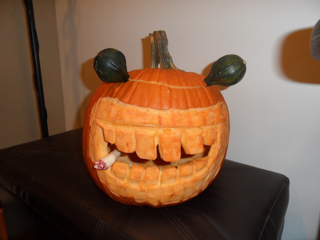 The Finger Eating Carved Pumpkin