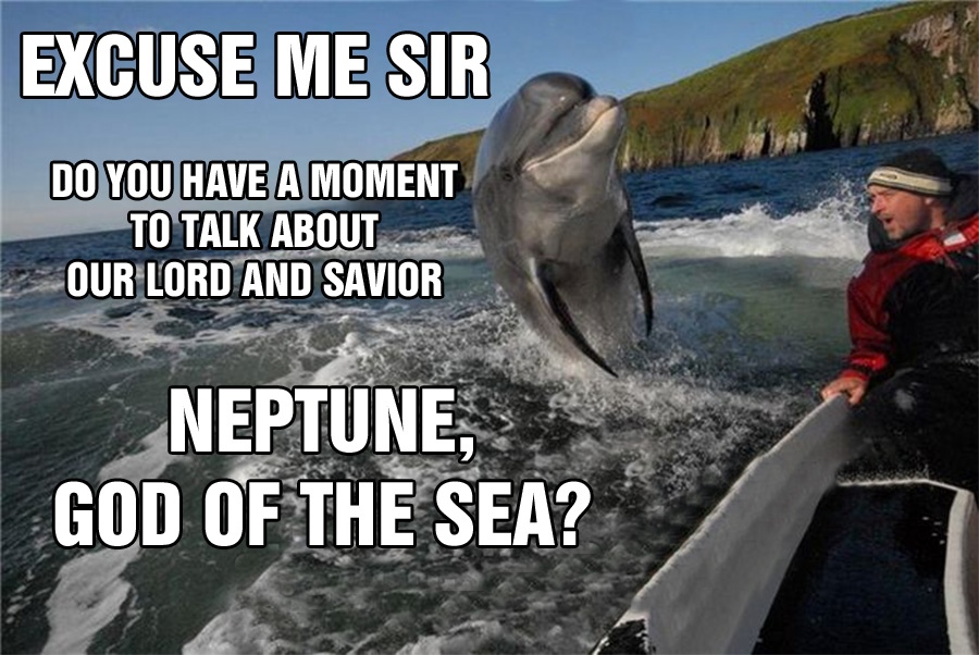 Dolphins Neptune God of the Sea Preachers