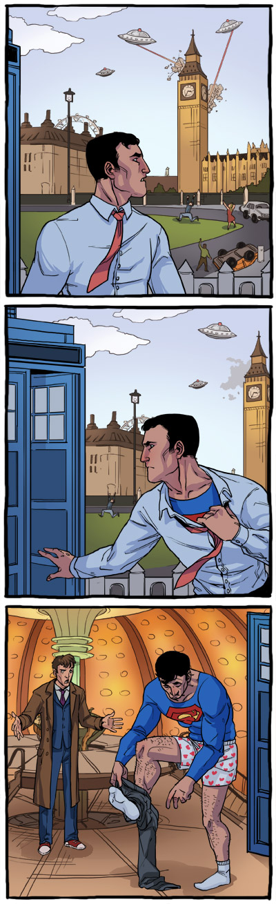 Superman meets Dr. Who