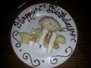 birthday dessert