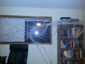 Spiderwebbed office