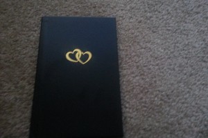 Heartfelt Books gold foil heart book