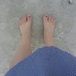 feet on the beach