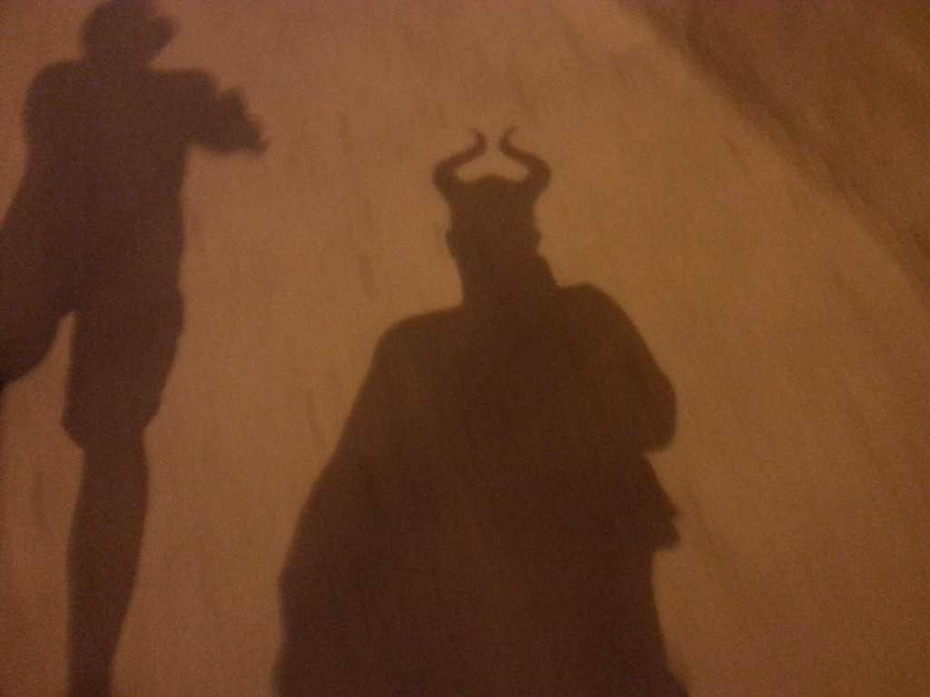 Of course I wore the horns on the 20 minute walk back to the train...and the 40 minute train ride.