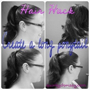 You can create a long luscious ponytail without the use of extensions or fancy hair products.