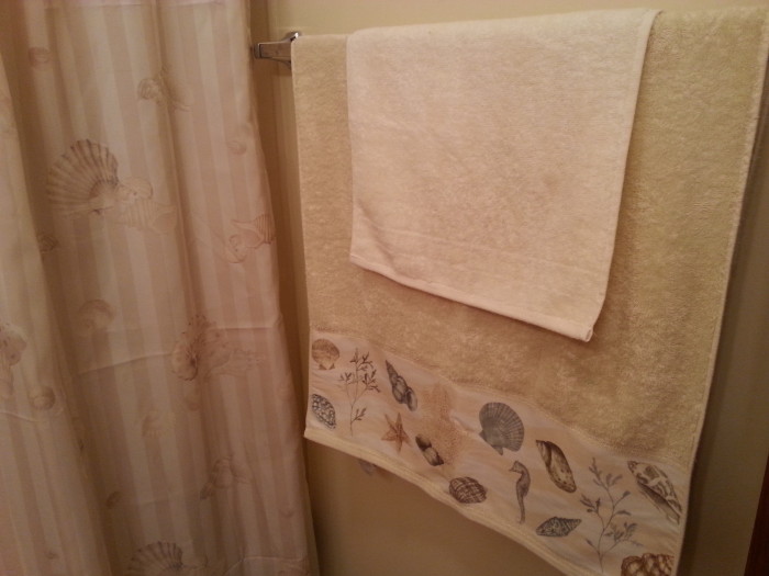 I haven't gotten new fancy Christmas towels yet - I'll buy them after Christmas when they're 75% off.