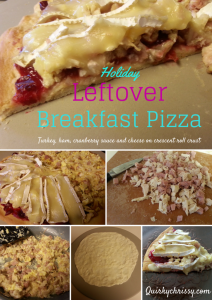 Holiday leftover breakfast pizza