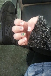 Gratuitous nail photo: The spring nails that brought the Chicago spring snow
