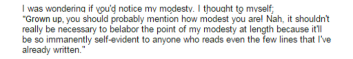 Modesty