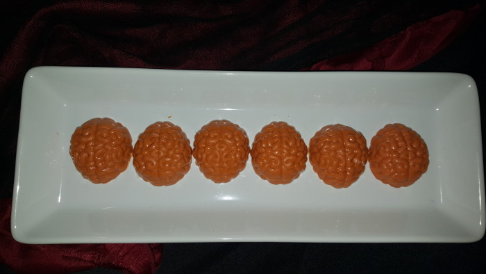 I love the way these candy brains looked after they came out of the mold