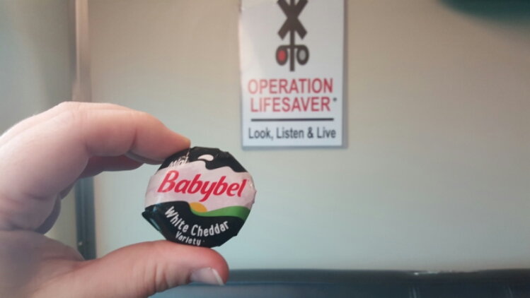 Babybel on the train image