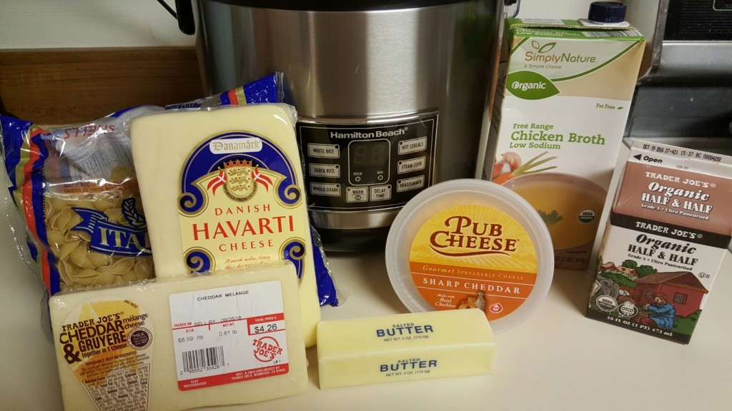 Ingredients for rice cooker mac and cheese Ingredients for rice cooker mac and cheese