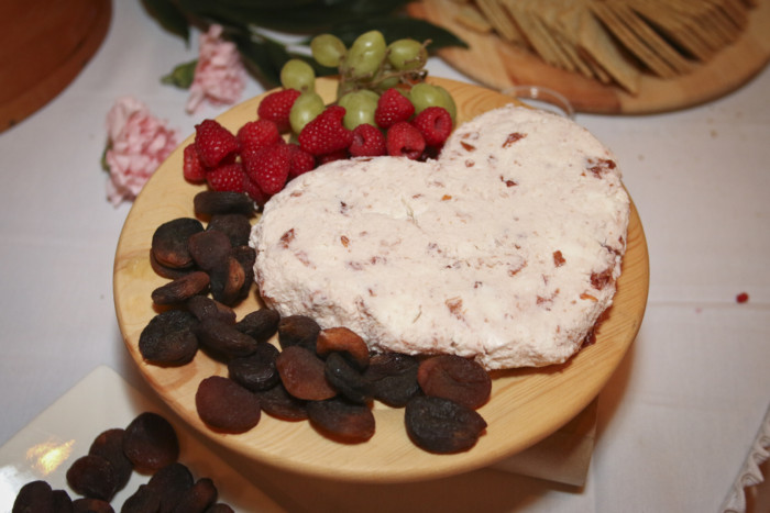 You can ask your cheese vendor to make shaped displays with goat cheese.