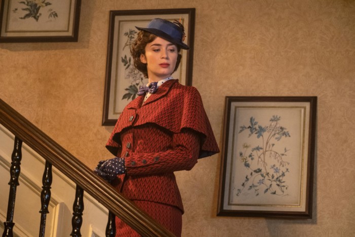 Emily Blunt is Mary Poppins in Disney’s MARY POPPINS RETURNS,  a sequel to the 1964 film MARY POPPINS, which takes audiences on an all-new adventure with the practically perfect nanny and the Banks family.