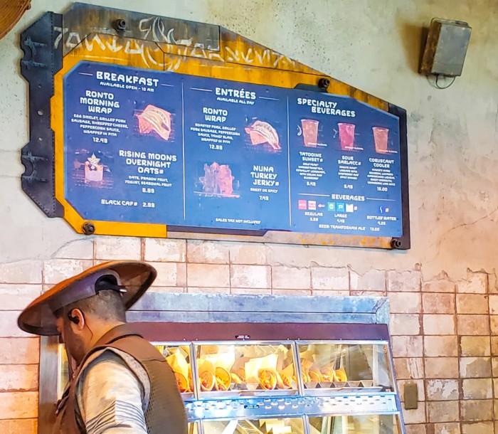 Ronto Roasters Menu at Star Wars Galaxy's Edge 