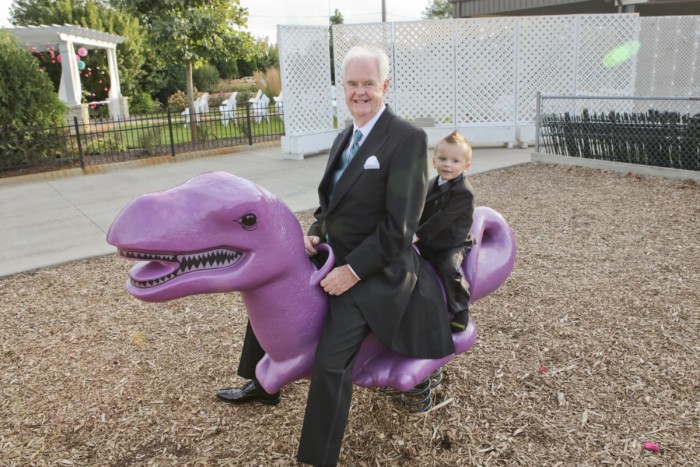 hilarious professional wedding photos  at a playground